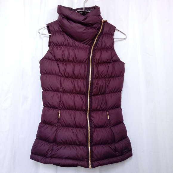 Athleta Downabout Asymmetrical Zip Puffer Down Vest XXS - Picture 2 of 11